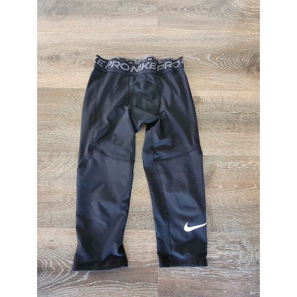 Nike Pro Boys Capri Black Training Leggings Medium #9‎